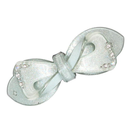 Haarclip, Haarspange, Acryl, Strass, grün, 8547 - zum Schließen ins Bild klicken